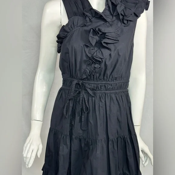 Ulla Johnson Size 10 Elegant Black Ruffle Dress - Picture 5 of 13
